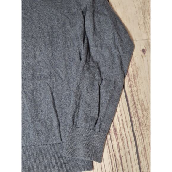 Banana Republic Pima Cotton & Cashmere 1/4 Zip Sweater, Gray, Men’s Size Medium - Picture 3 of 9